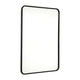 Matte Black,30"W x 40"L |#| Wall Mount 40x30 Accent Mirror with Matte Black Metal Frame/Silver Backed Glass