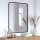 Matte Black,30"W x 40"L |#| Wall Mount 40x30 Accent Mirror with Matte Black Metal Frame/Silver Backed Glass