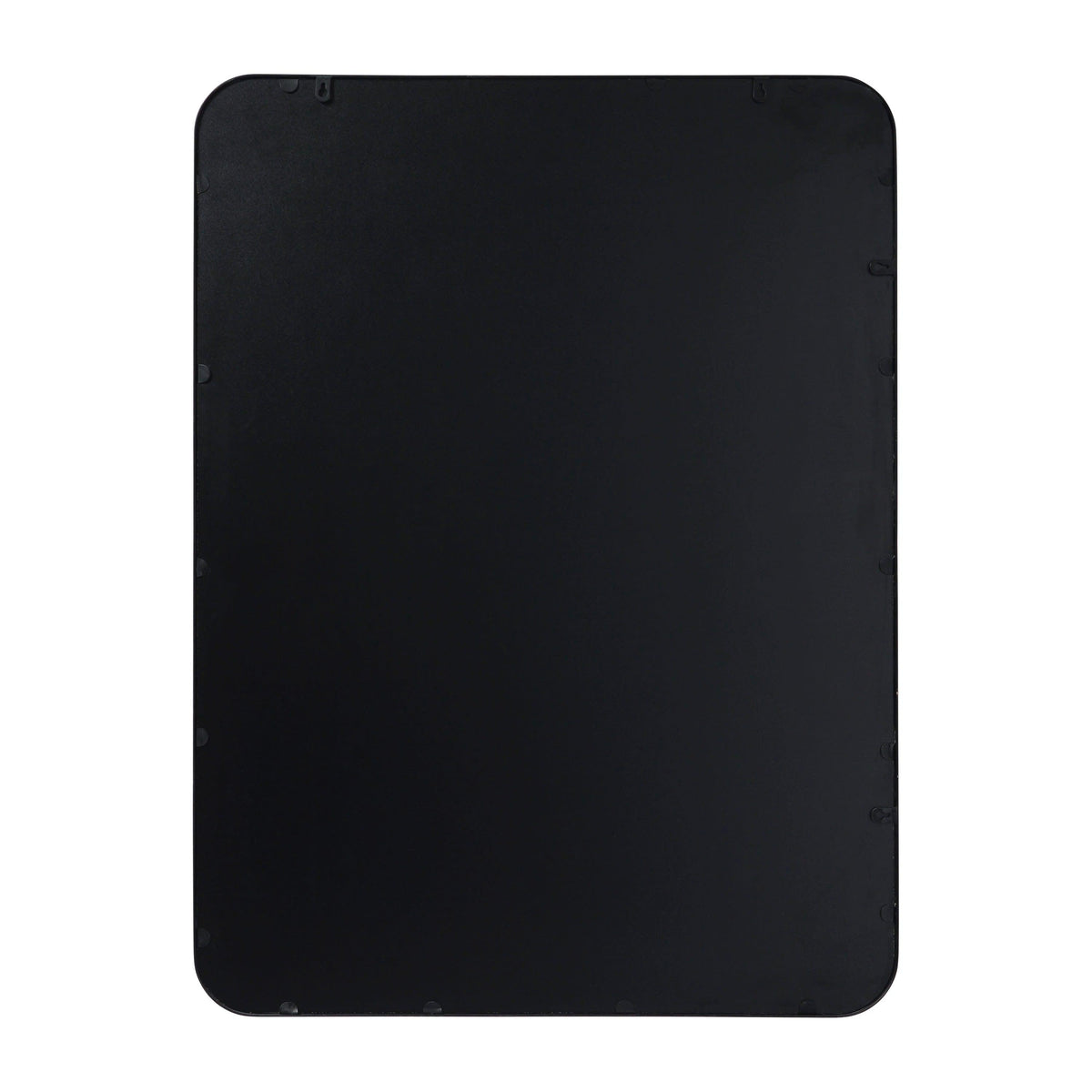Matte Black,30"W x 40"L |#| Wall Mount 40x30 Accent Mirror with Matte Black Metal Frame/Silver Backed Glass