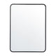 Matte Black,30"W x 40"L |#| Wall Mount 40x30 Accent Mirror with Matte Black Metal Frame/Silver Backed Glass