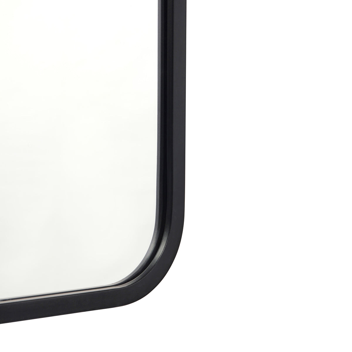 Matte Black,30"W x 40"L |#| Wall Mount 40x30 Accent Mirror with Matte Black Metal Frame/Silver Backed Glass