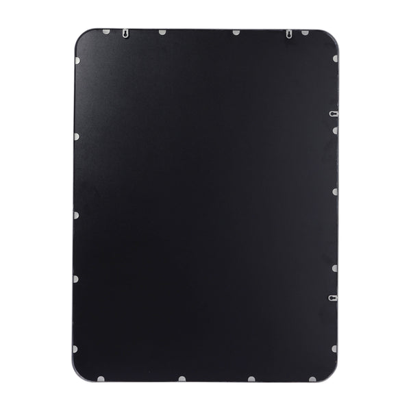 Matte Silver,30"W x 40"L |#| Wall Mount 40x30 Accent Mirror with Matte Silver Metal Frame/Silver Backed Glass