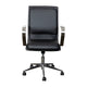 Black LeatherSoft/Chrome Frame |#| Designer Executive Swivel Office Chair with Brushed Chrome Arms and Base, Black