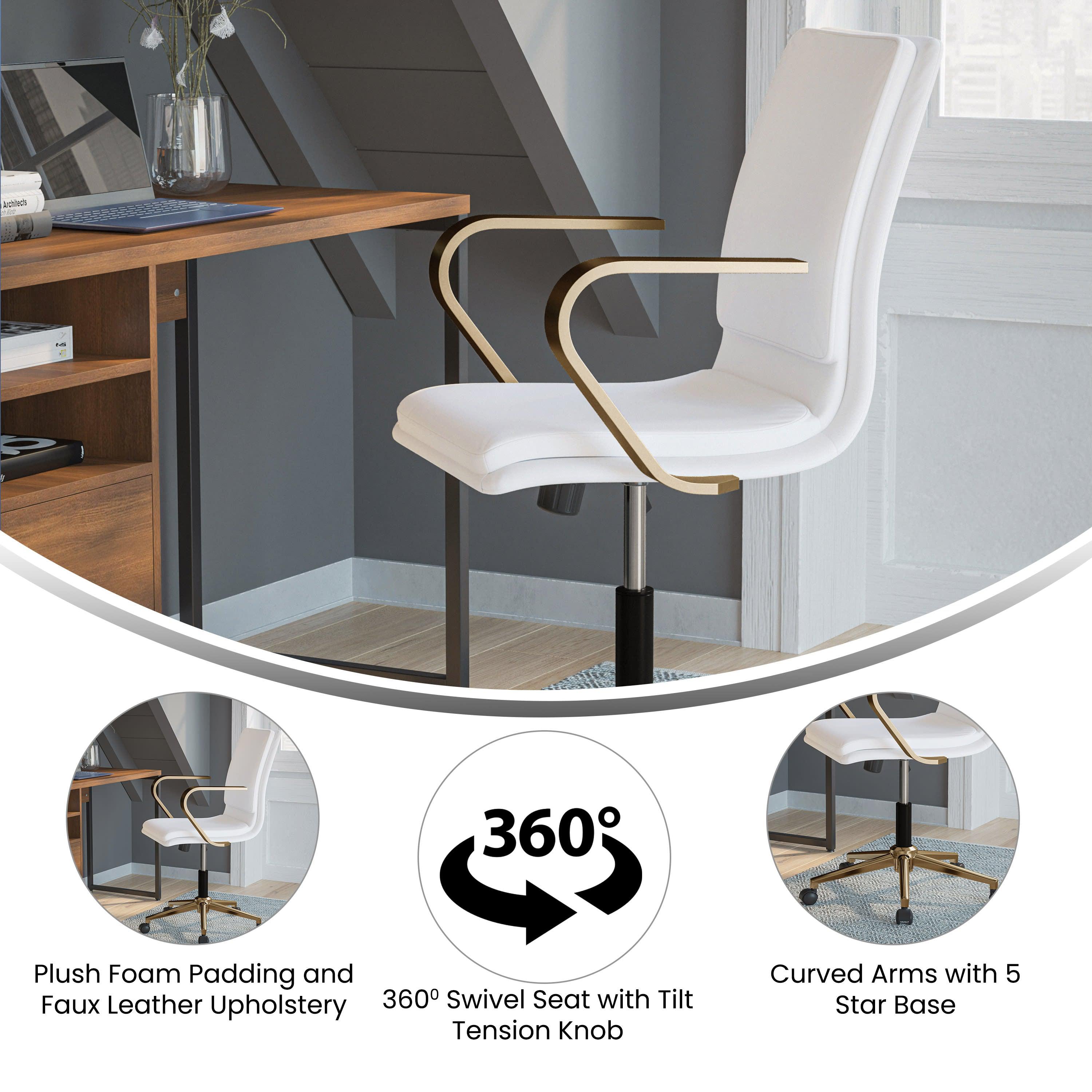 Upholstered Swivel Desk Chair GO-21111B- – BizChair
