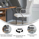 White LeatherSoft/Chrome Frame |#| Designer Executive Swivel Office Chair with Brushed Chrome Arms and Base, White