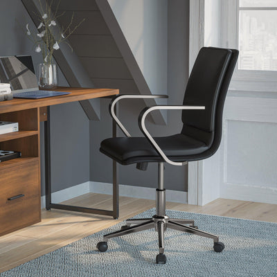 Designer Executive Swivel Office Chair with Arms - View 2