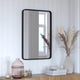 Black |#| Wall Mount 20inch x 30inch Shatterproof Wall Mirror with Matte Black Metal Frame