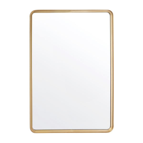 Matte Gold |#| Wall Mount 20inch x 30inch Mirror with Matte Gold Metal Frame/Silver Backed Glass