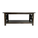 Dark Gray |#| Solid Wood Traditional Farmhouse Coffee Table in Dark Gray