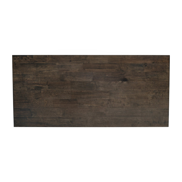 Dark Gray |#| Solid Wood Traditional Farmhouse Coffee Table in Dark Gray