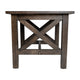 Dark Gray |#| Solid Wood Traditional Farmhouse End Table in Dark Gray