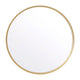 Gold,24" Round |#| 24" Round Accent Wall Mirror with Silver Backed Glass and Gold Metal Frame