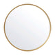 Gold,27.5" Round |#| 27.5" Round Accent Wall Mirror with Silver Backed Glass and Gold Metal Frame