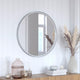 Silver,27.5" Round |#| 27.5" Round Accent Wall Mirror with Silver Backed Glass and Silver Metal Frame