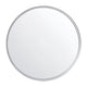 Silver,27.5" Round |#| 27.5" Round Accent Wall Mirror with Silver Backed Glass and Silver Metal Frame