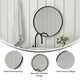 Brushed Bronze,27.5" Round |#| Wall Mount 27.5" Shatterproof Round Accent Wall Mirror with Bronze Metal Frame