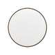 Brushed Bronze,27.5" Round |#| Wall Mount 27.5" Shatterproof Round Accent Wall Mirror with Bronze Metal Frame