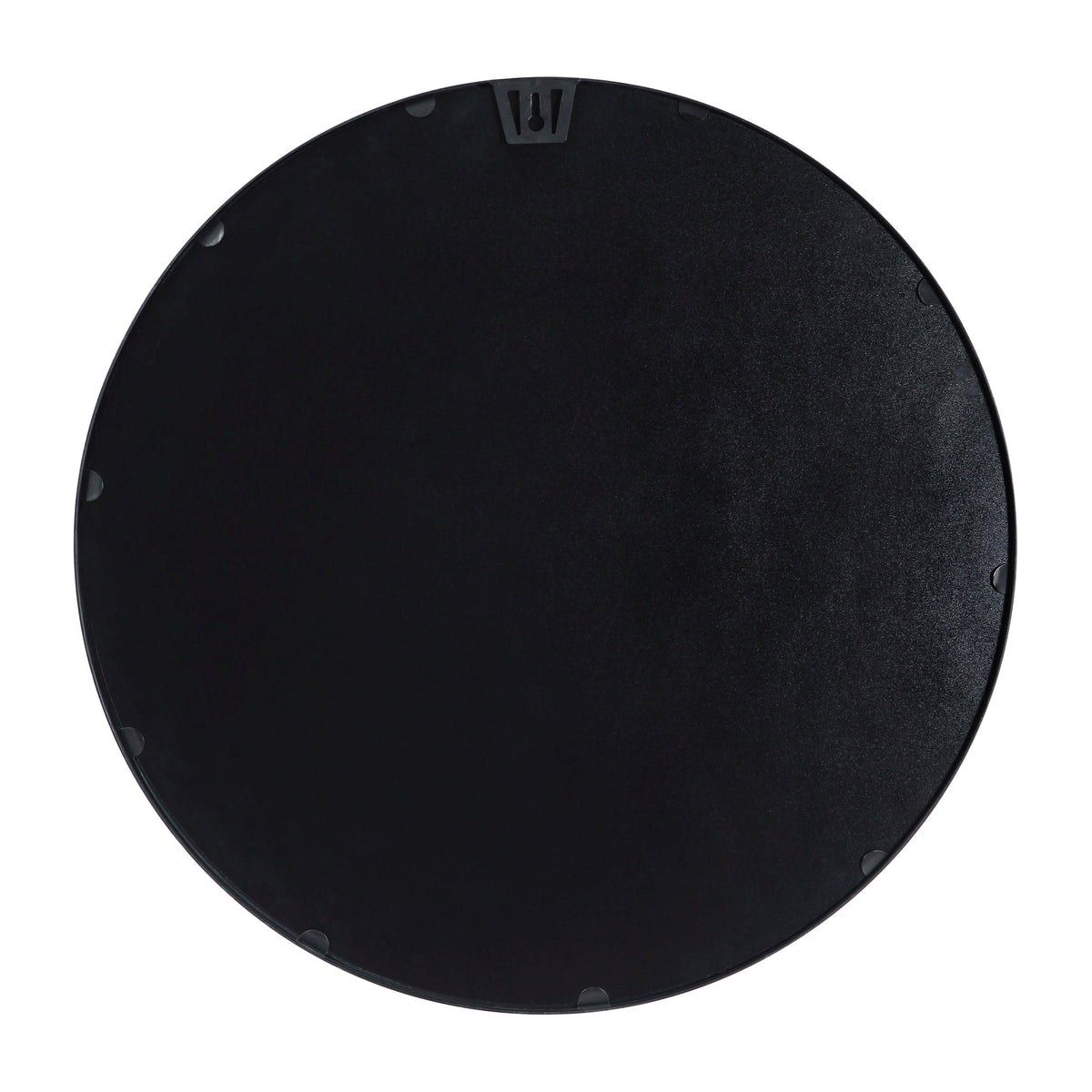 Black,24" Round |#| 24" Round Accent Wall Mirror with Silver Backed Glass and Black Metal Frame