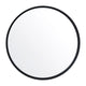 Black,24" Round |#| 24" Round Accent Wall Mirror with Silver Backed Glass and Black Metal Frame