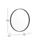 Black,27.5" Round |#| Wall Mount 27.5" Shatterproof Round Accent Wall Mirror with Black Metal Frame