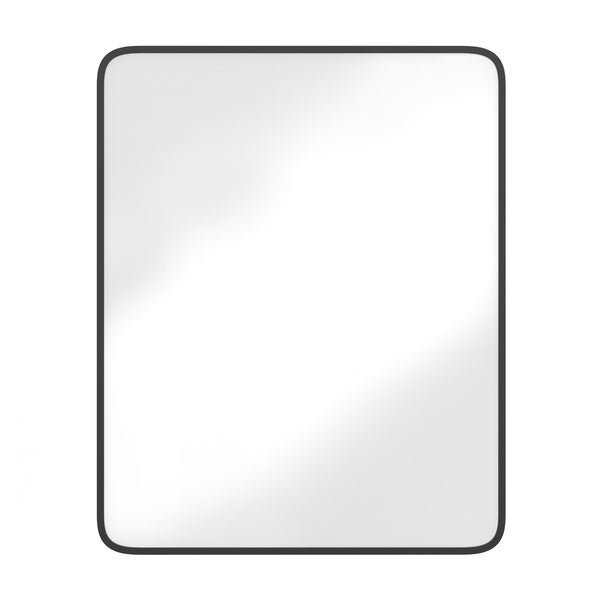 Black |#| Recessed Bathroom Medicine Cabinet with Beveled Mirror in Black - 24x30