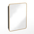 Jolie Recessed Bathroom Medicine Cabinet with Rounded Beveled Mirror and Reversible Metal Frame