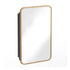 Jolie Recessed Bathroom Medicine Cabinet with Rounded Beveled Mirror and Reversible Metal Frame