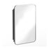Jolie Recessed Bathroom Medicine Cabinet with Rounded Beveled Mirror and Reversible Metal Frame