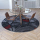 Lava,7' Round |#| Abstract Style Round Accent Area Rug with Red and Gray Design - 7' x 7'