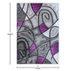 Purple,5' x 7' |#| Modern Olefin Accent Area Rug - Purple & Gray Abstract Pattern - 5' x 7'
