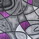 Purple,5' x 7' |#| Modern Olefin Accent Area Rug - Purple & Gray Abstract Pattern - 5' x 7'