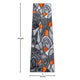 Orange,2' x 7' |#| Abstract Design Hallway Runner Accent Rug - Orange and Gray - 2' x 7'