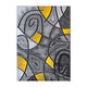 Yellow,8' x 10' |#| Modern Olefin Accent Area Rug - Yellow & Gray Abstract Pattern - 8' x 10'