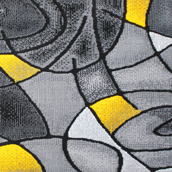 Turquoise,5' x 7' |#| Modern Olefin Accent Area Rug - Turquoise & Gray Abstract Pattern - 5' x 7'