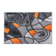 Orange,2' x 3' |#| Abstract Style Design Entryway Accent Rug - Orange & Gray - 2' x 3'