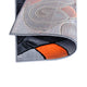 Orange,2' x 3' |#| Abstract Style Design Entryway Accent Rug - Orange & Gray - 2' x 3'