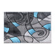 Blue,2' x 3' |#| Abstract Style Design Entryway Accent Rug - Blue & Gray - 2' x 3'