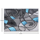 Blue,2' x 3' |#| Abstract Style Design Entryway Accent Rug - Blue & Gray - 2' x 3'