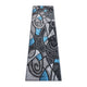 Blue,2' x 7' |#| Abstract Design Hallway Runner Accent Rug - Blue and Gray - 2' x 7'