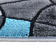 Blue,2' x 7' |#| Abstract Design Hallway Runner Accent Rug - Blue and Gray - 2' x 7'