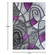 Purple,3' x 5' |#| Modern Olefin Accent Area Rug - Purple & Gray Abstract Pattern - 3' x 5'
