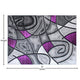 Purple,8' x 10' |#| Modern Olefin Accent Area Rug - Purple & Gray Abstract Pattern - 8' x 10'
