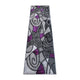 Purple,2' x 7' |#| Abstract Design Hallway Runner Accent Rug - Purple and Gray - 2' x 7'