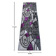 Purple,2' x 7' |#| Abstract Design Hallway Runner Accent Rug - Purple and Gray - 2' x 7'