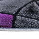 Purple,2' x 7' |#| Abstract Design Hallway Runner Accent Rug - Purple and Gray - 2' x 7'