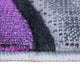 Purple,3' x 5' |#| Modern Olefin Accent Area Rug - Purple & Gray Abstract Pattern - 3' x 5'