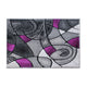 Purple,2' x 3' |#| Abstract Style Design Entryway Accent Rug - Purple & Gray - 2' x 3'