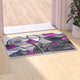 Purple,2' x 3' |#| Abstract Style Design Entryway Accent Rug - Purple & Gray - 2' x 3'