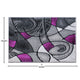 Purple,2' x 3' |#| Abstract Style Design Entryway Accent Rug - Purple & Gray - 2' x 3'