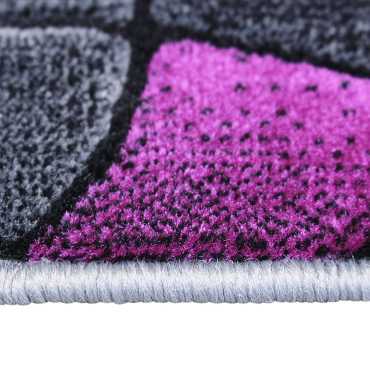 Purple,2' x 3' |#| Abstract Style Design Entryway Accent Rug - Purple & Gray - 2' x 3'